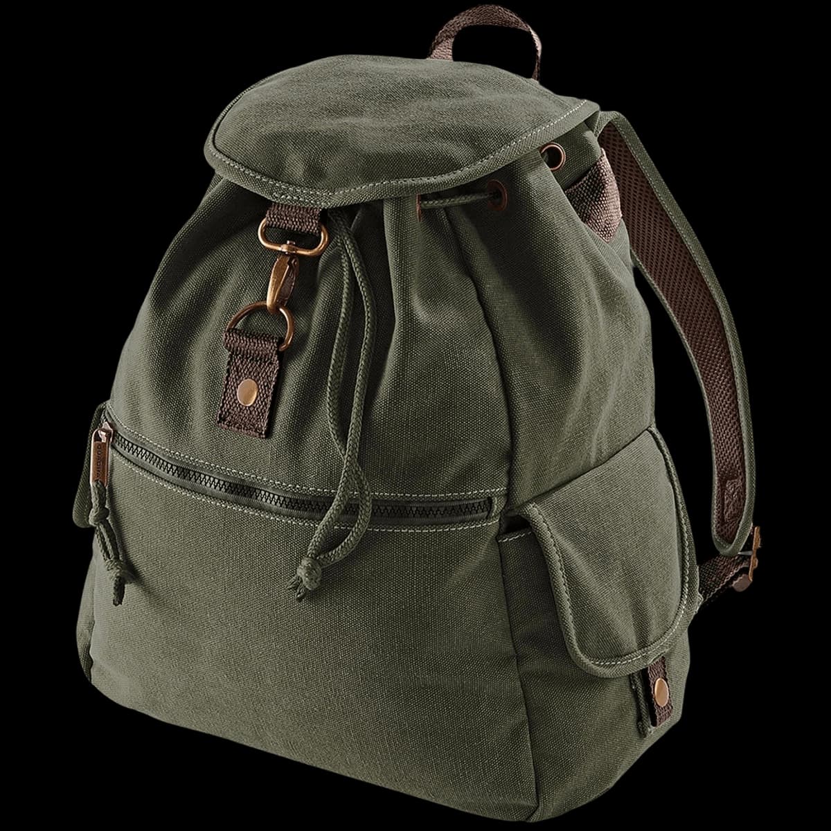 Quadra Vintage Canvas Backpack — front