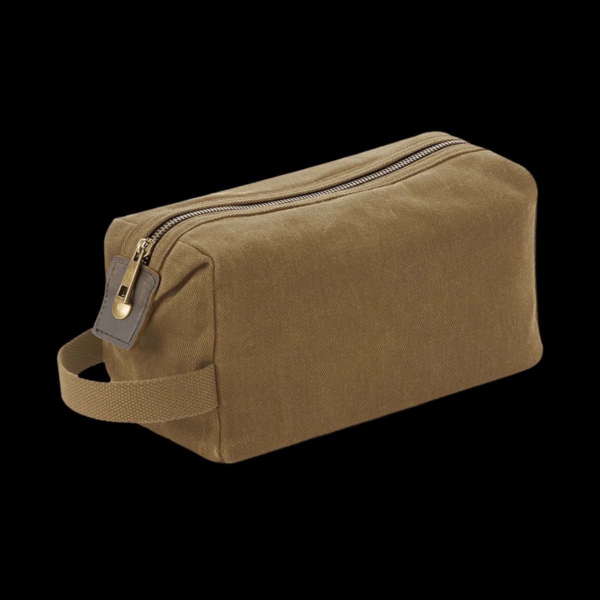 Quadra Heritage Waxed Canvas Wash Bag — front