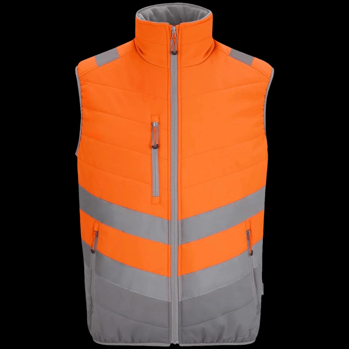 Regatta High Visibility Two Tone Thermal Baffle Bodywarmer — front