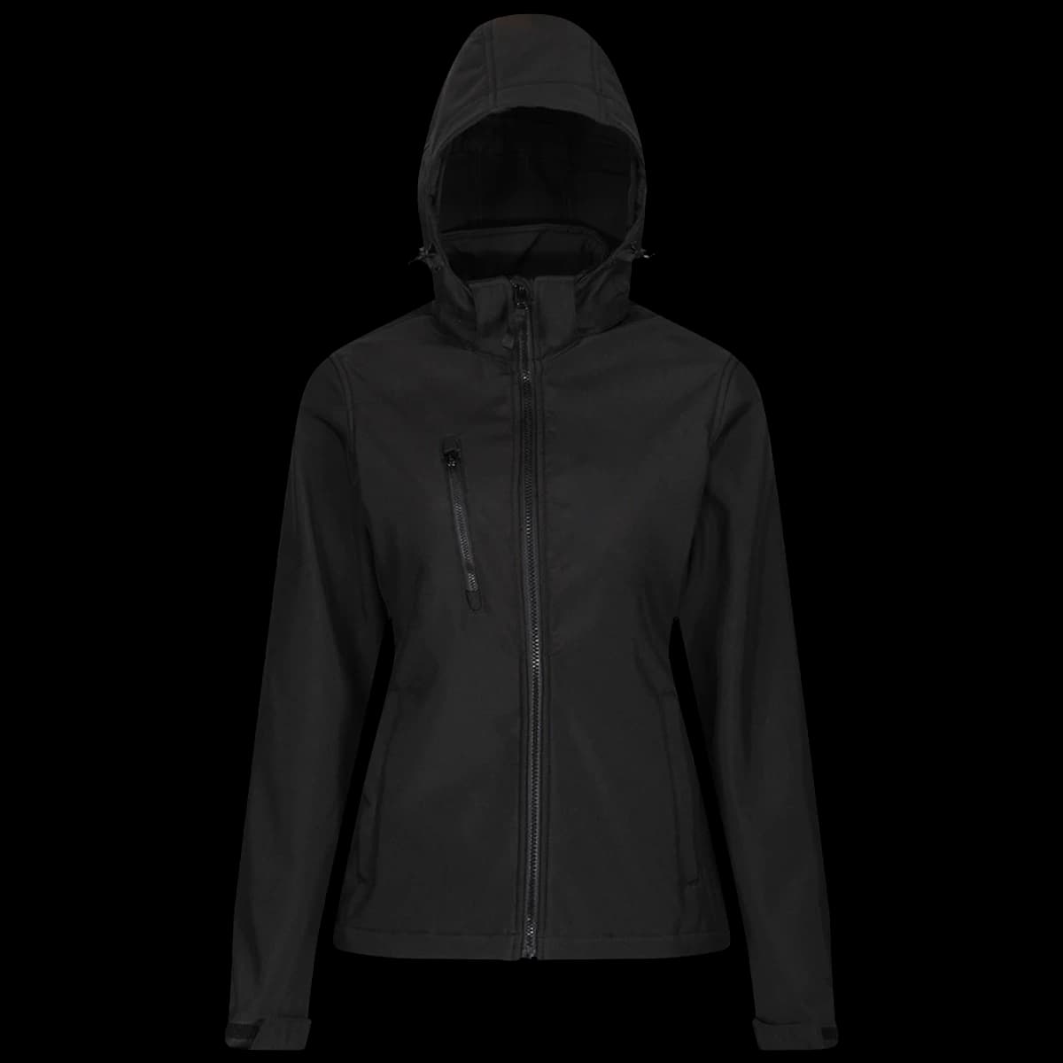 Regatta Ladies Venturer Three Layer Hooded Soft Shell Jacket — front