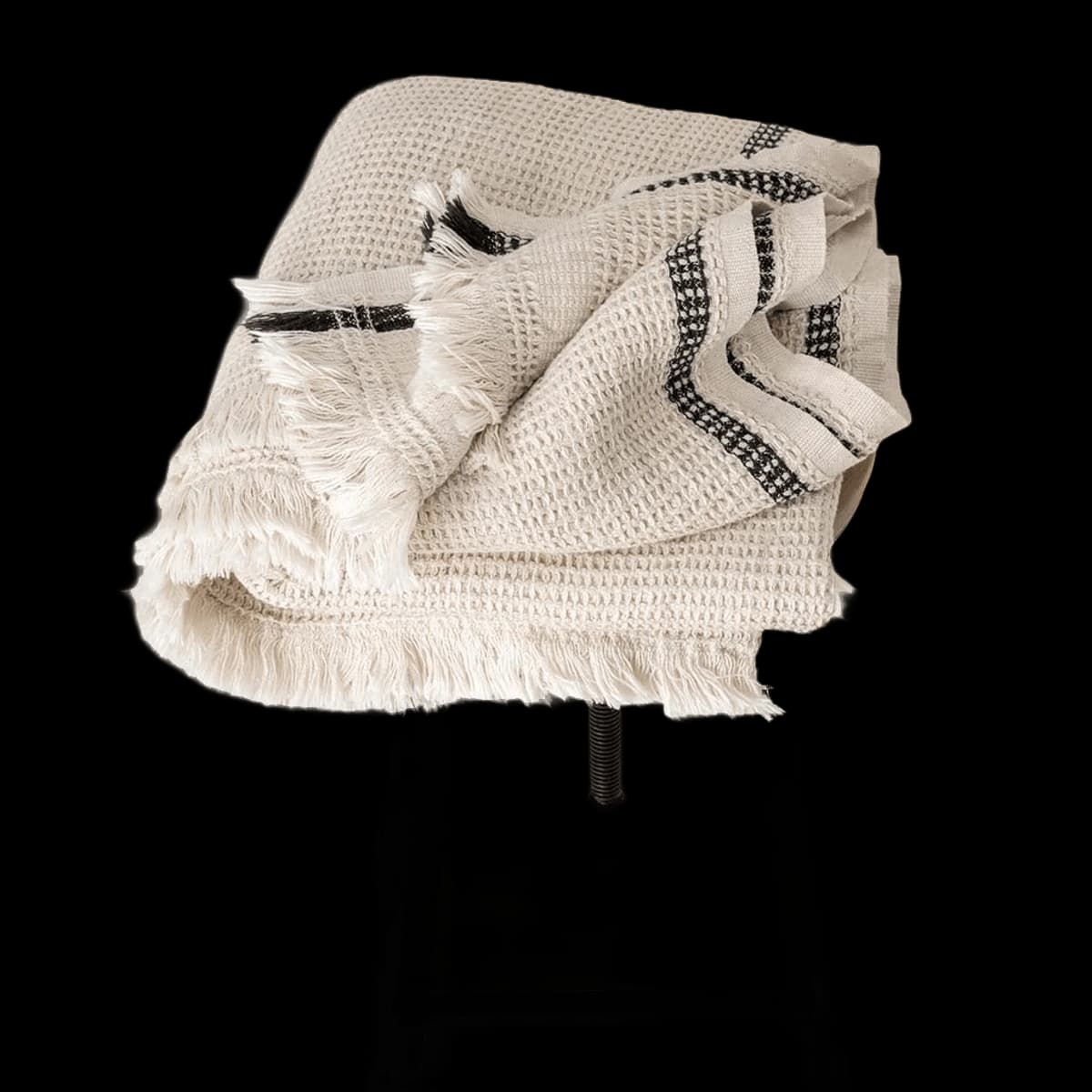 Spasso Honeycomb Striped Plaid Fouta — front
