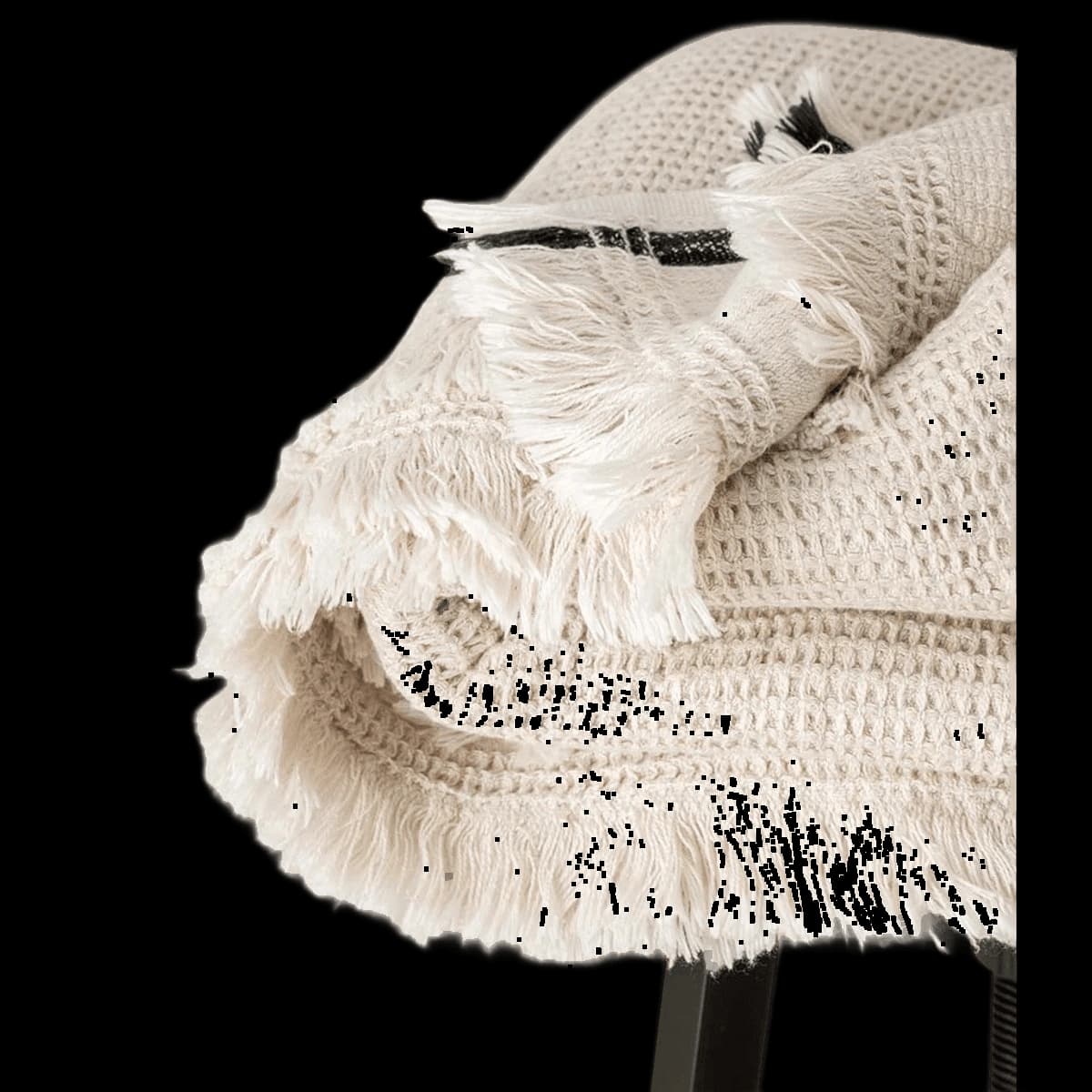 Spasso Honeycomb Striped Plaid Fouta — detail