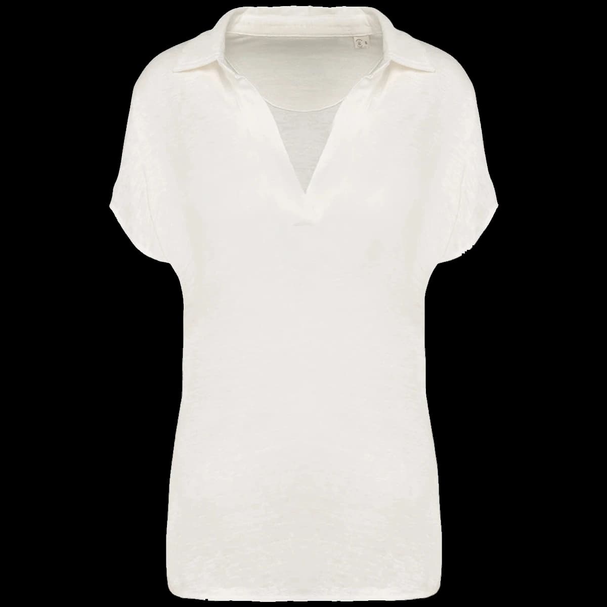 Spasso Ladies Linen Polo Shirt — front