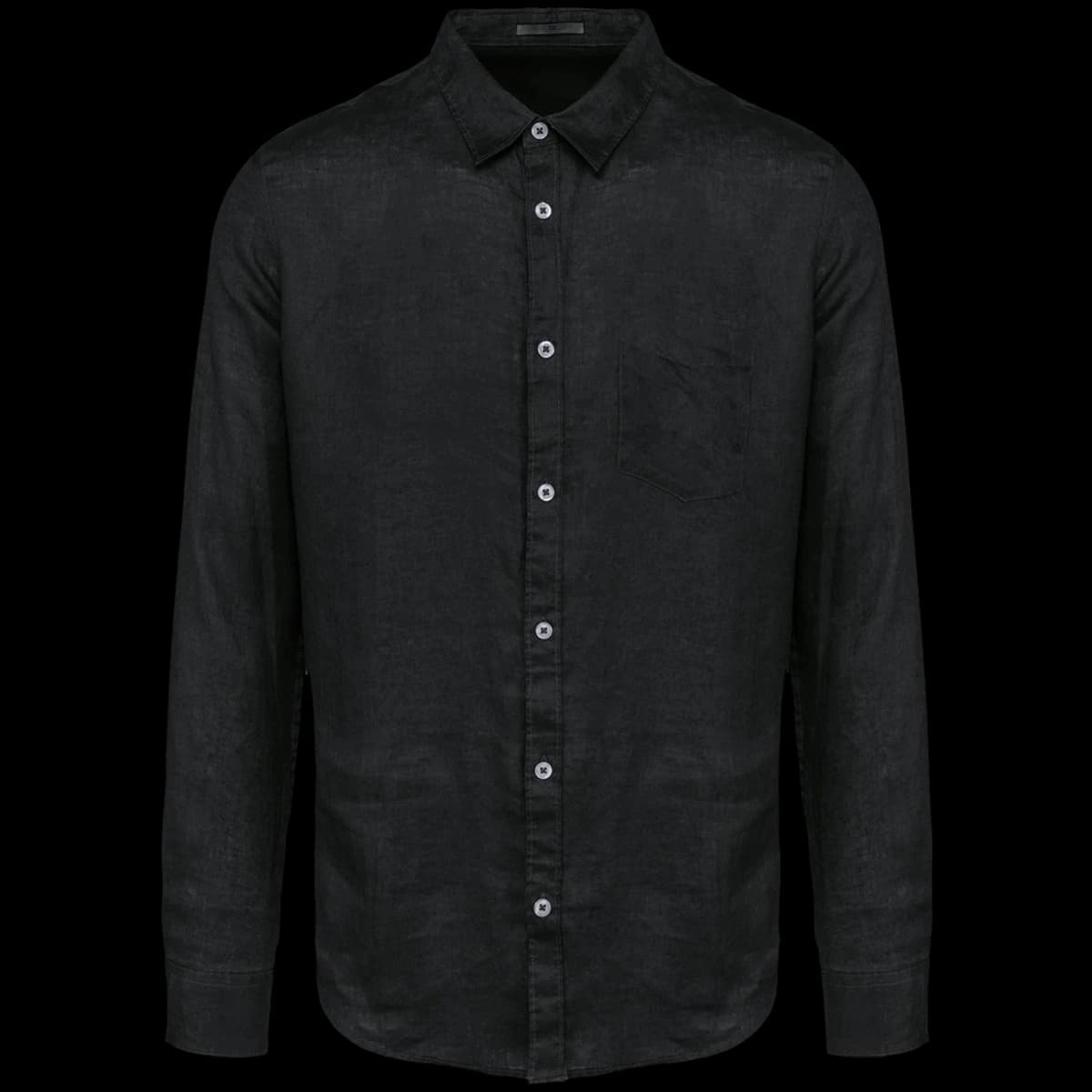 Spasso Long Sleeve Linen Shirt — front