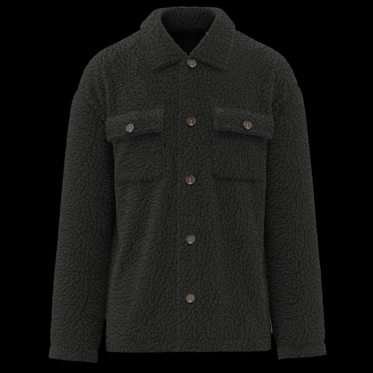Spasso Unisex Sherpa Drop Shoulder Overshirt — front