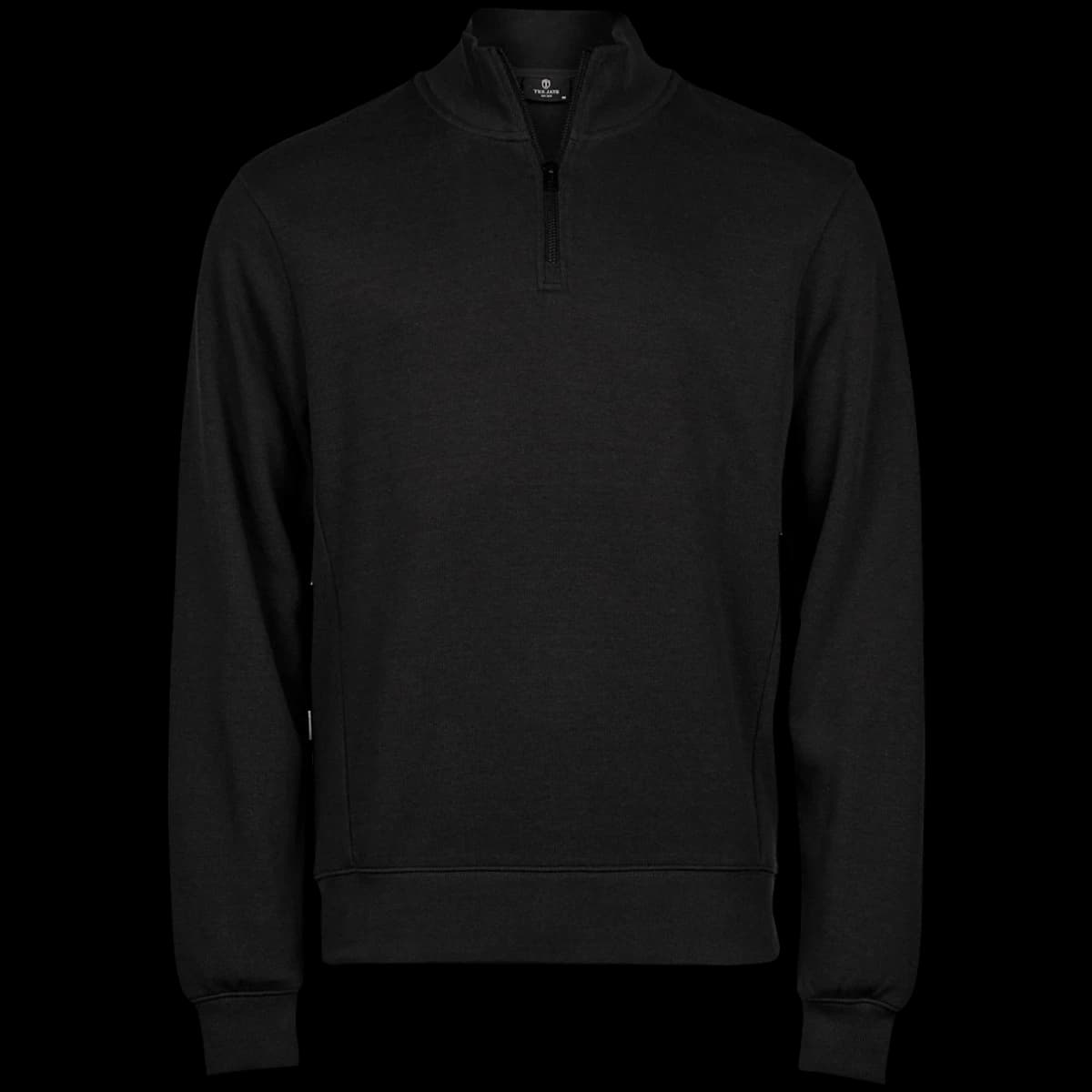 Tee Jays Ribbed Interlock Half Zip Sweatshirt — front