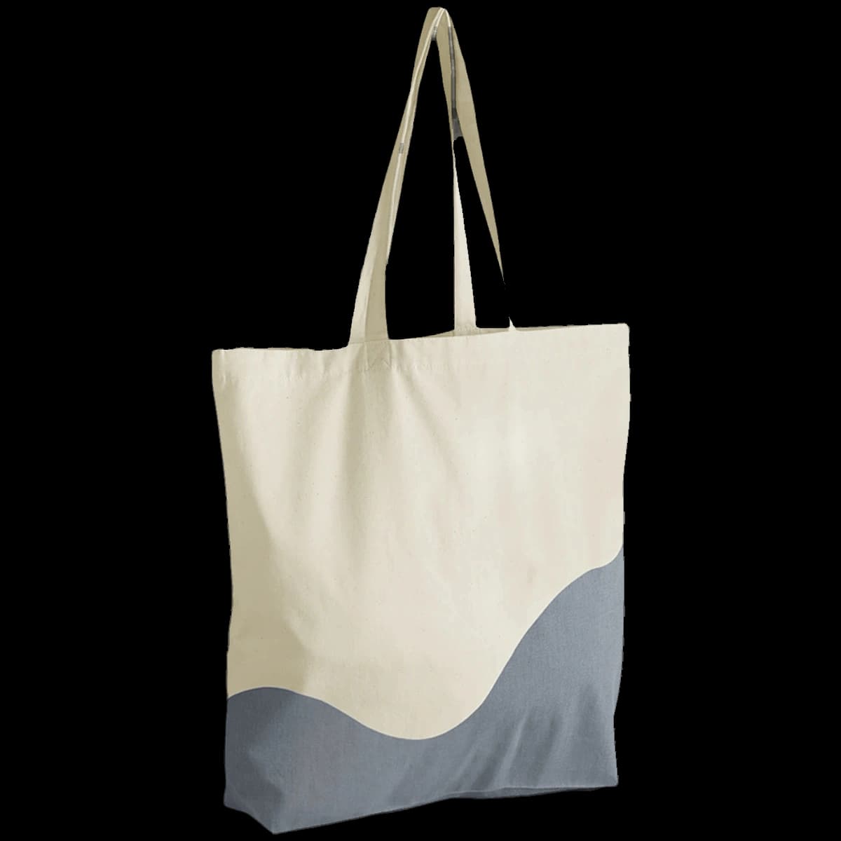 Westford Mill Organic Cotton Wave Print Maxi Tote Bag — front