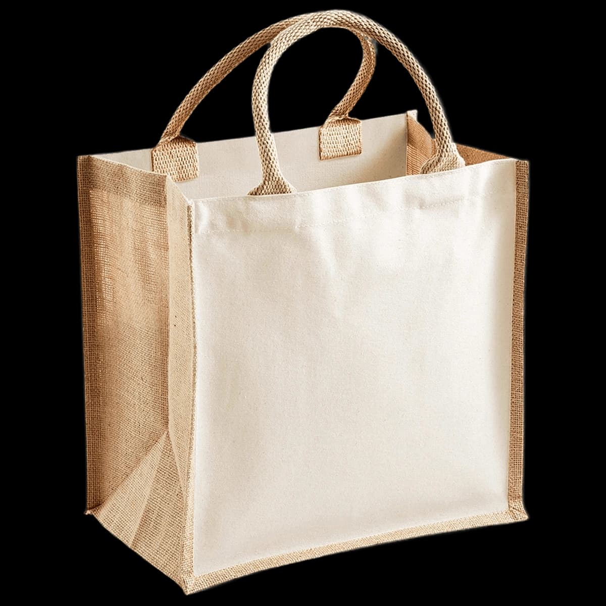 Westford Mill Printers Midi Jute Tote Bag — front