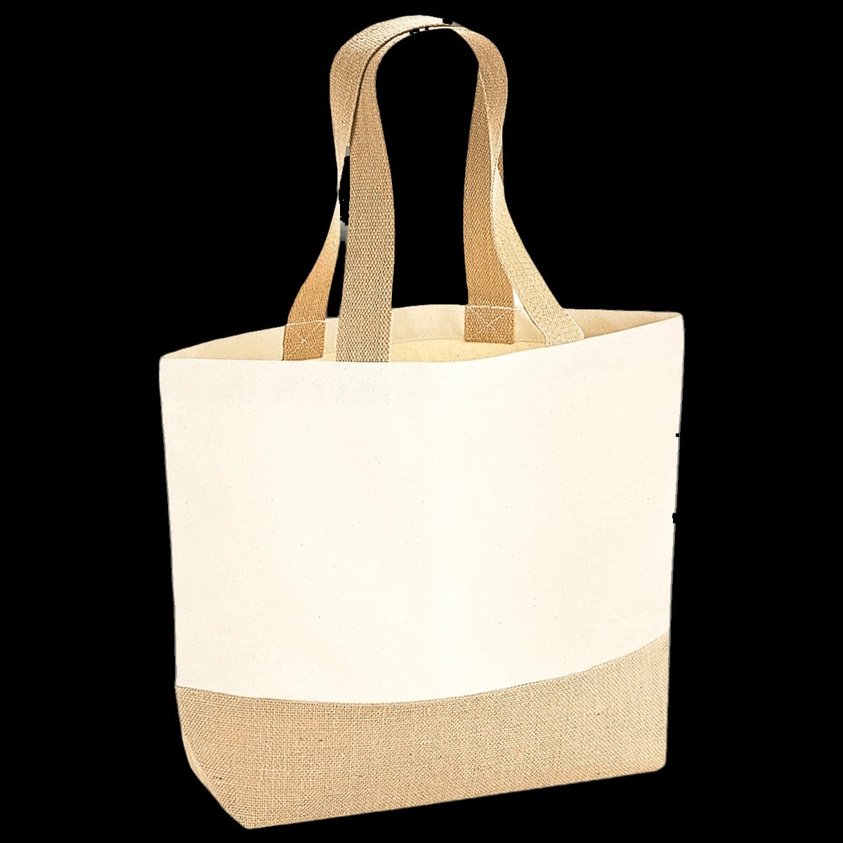 Westford Mill Jute Base Canvas Tote Bag — front