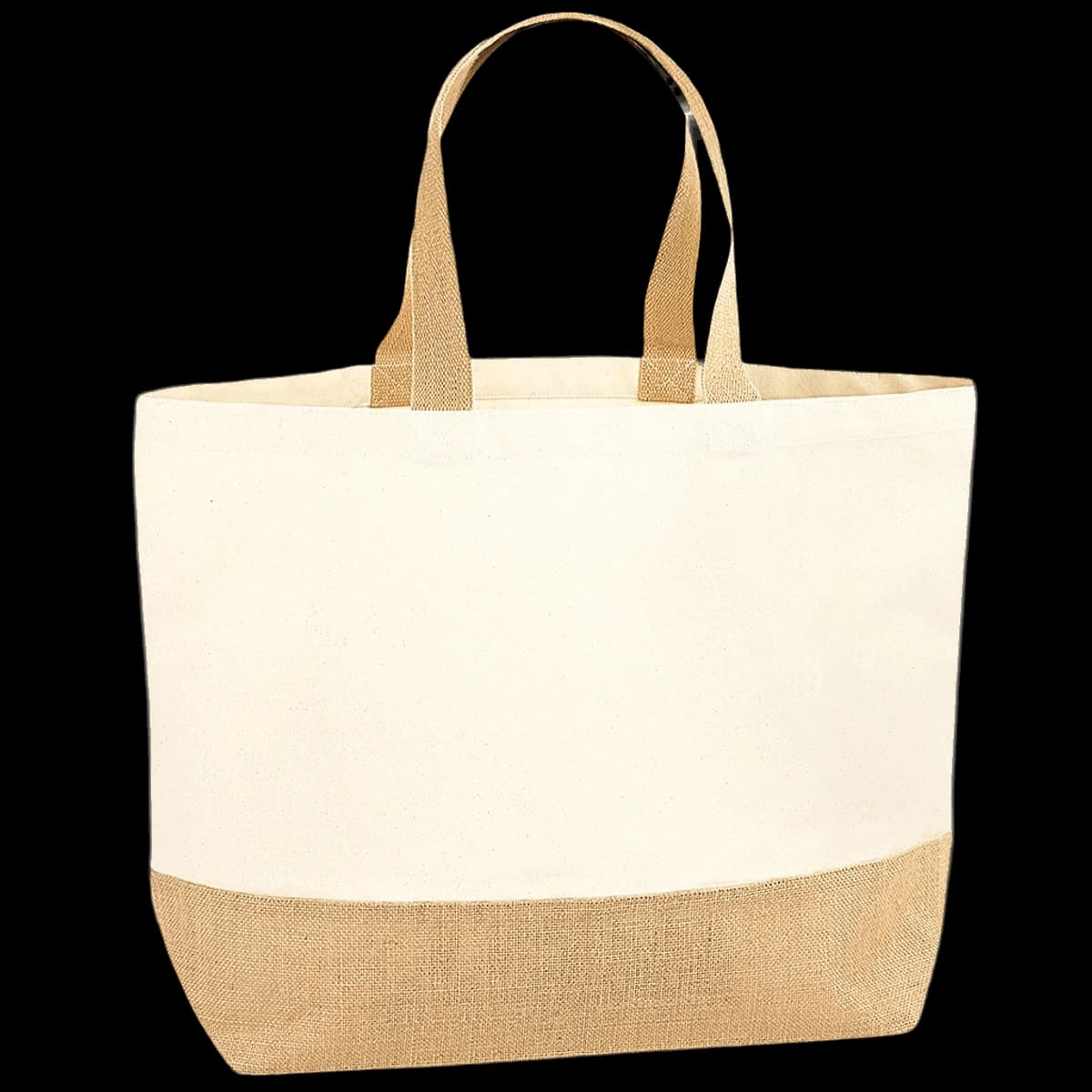 Westford Mill Jute Base Canvas Tote XL Bag — front