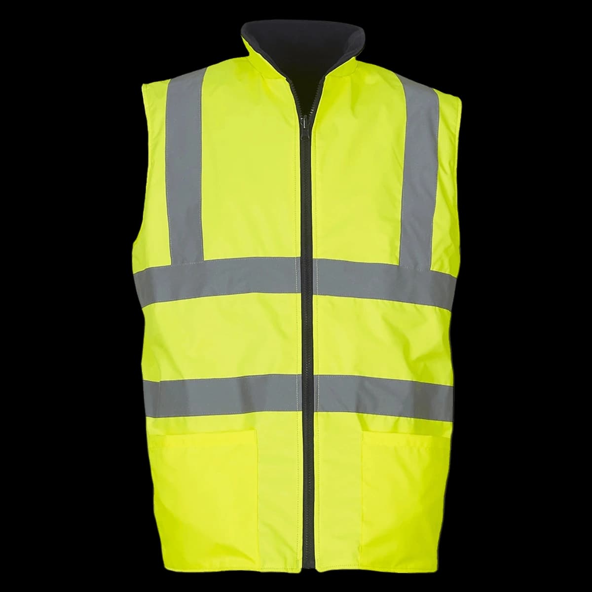 Yoko Hi-Vis Reversible Fleece Bodywarmer — front