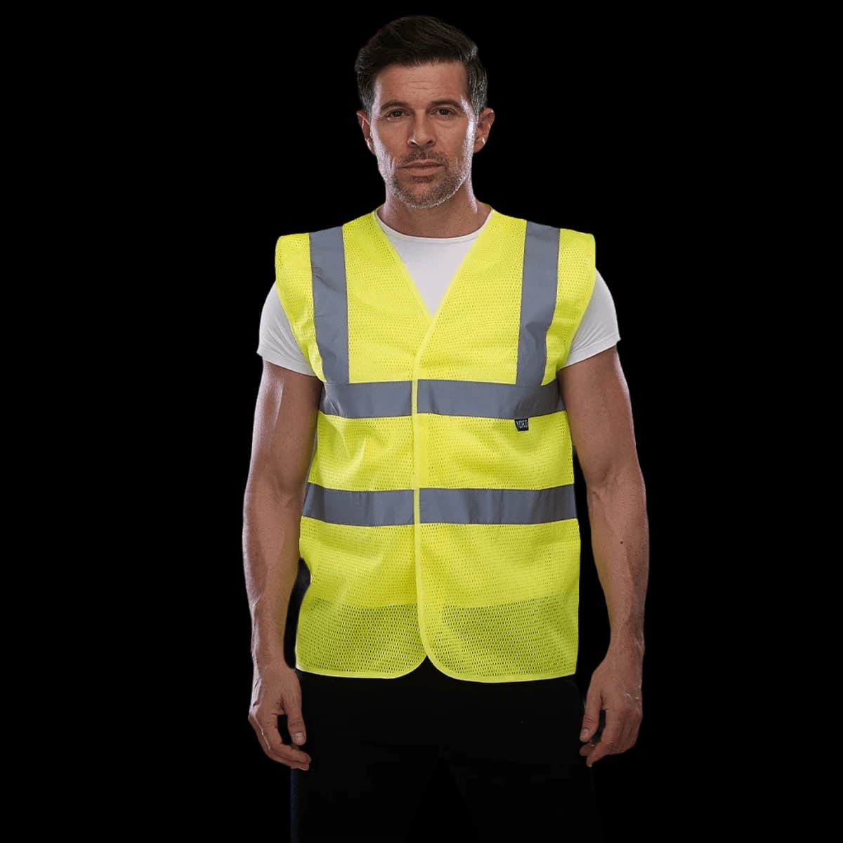 Yoko Top Cool Open Mesh Waistcoat — model