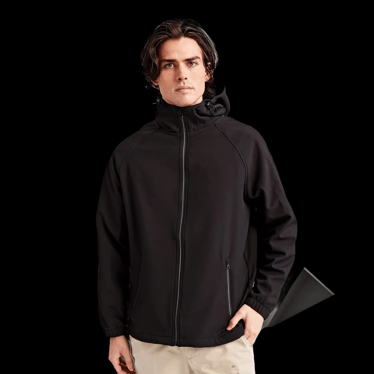 Hooded 2-layer softshell jacket