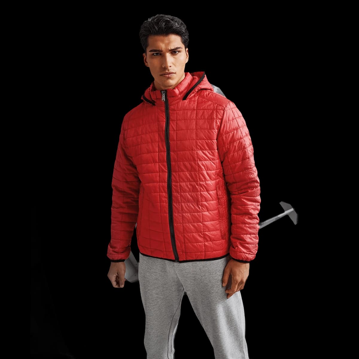 Honeycomb hooded jacket