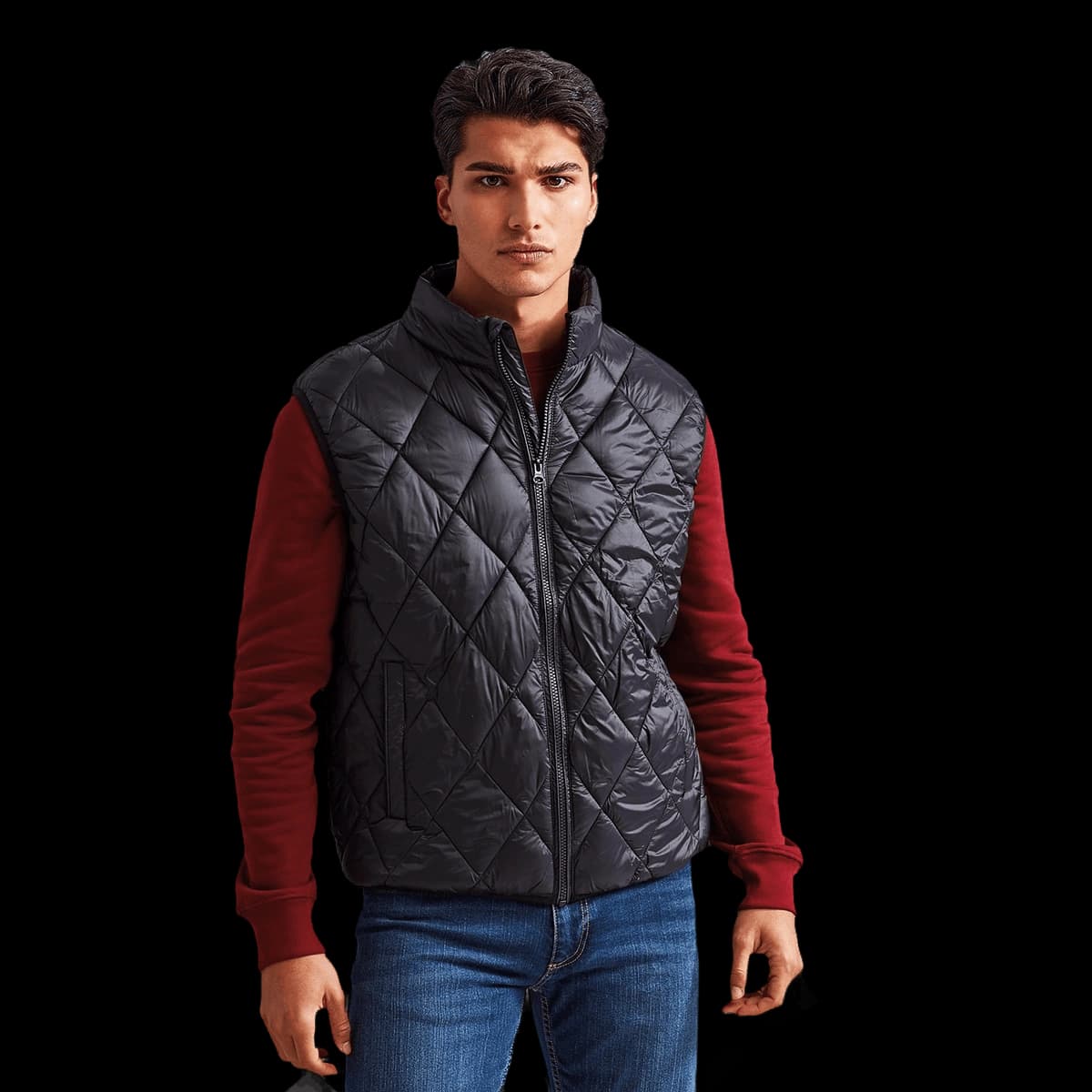 Diamond pane padded gilet