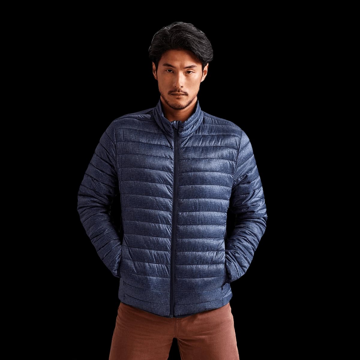 Melange padded jacket