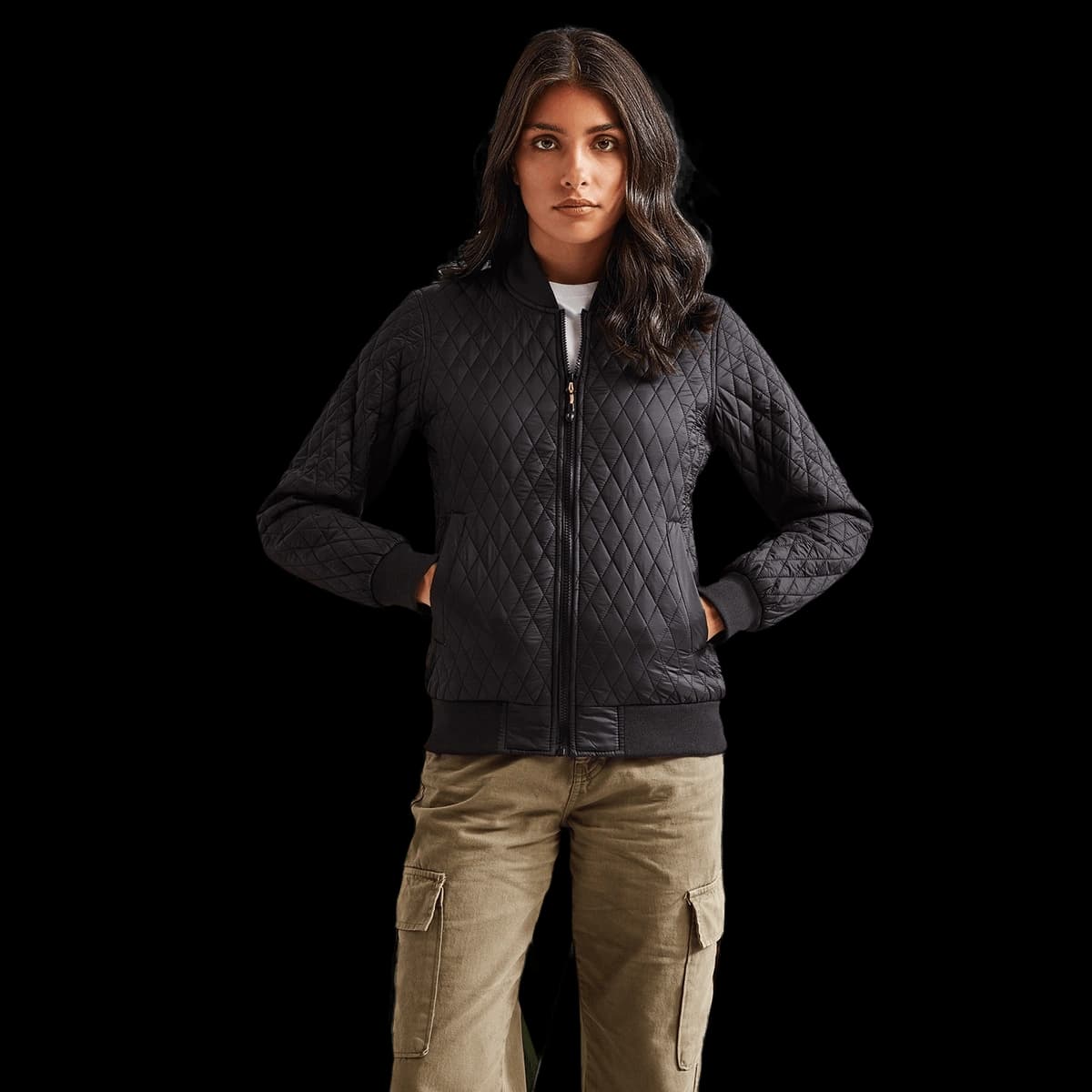 Women's quilted flight jacket