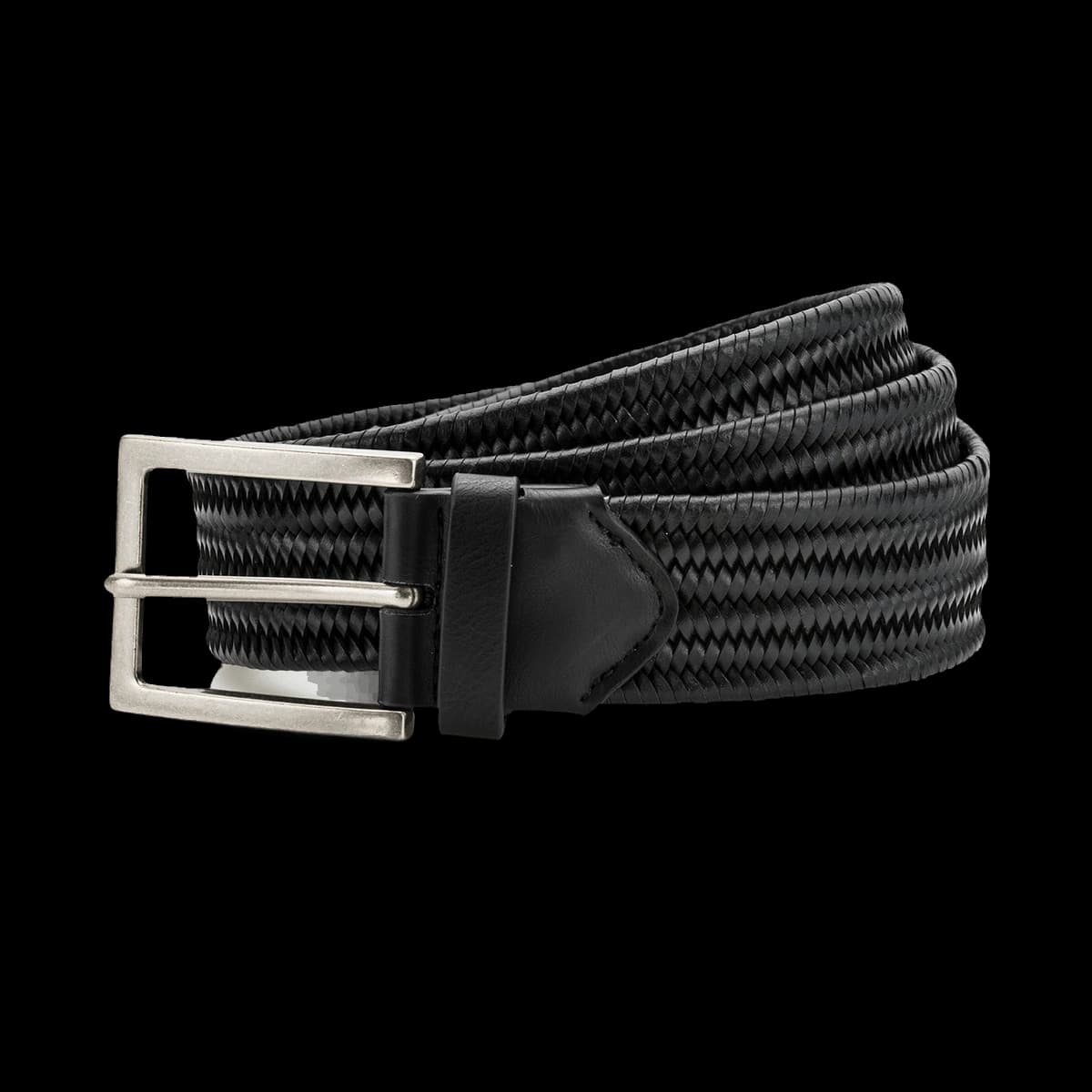 Leather braid belt