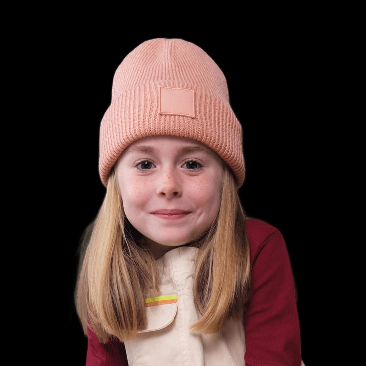 Kids deep cuffed tonal patch beanie