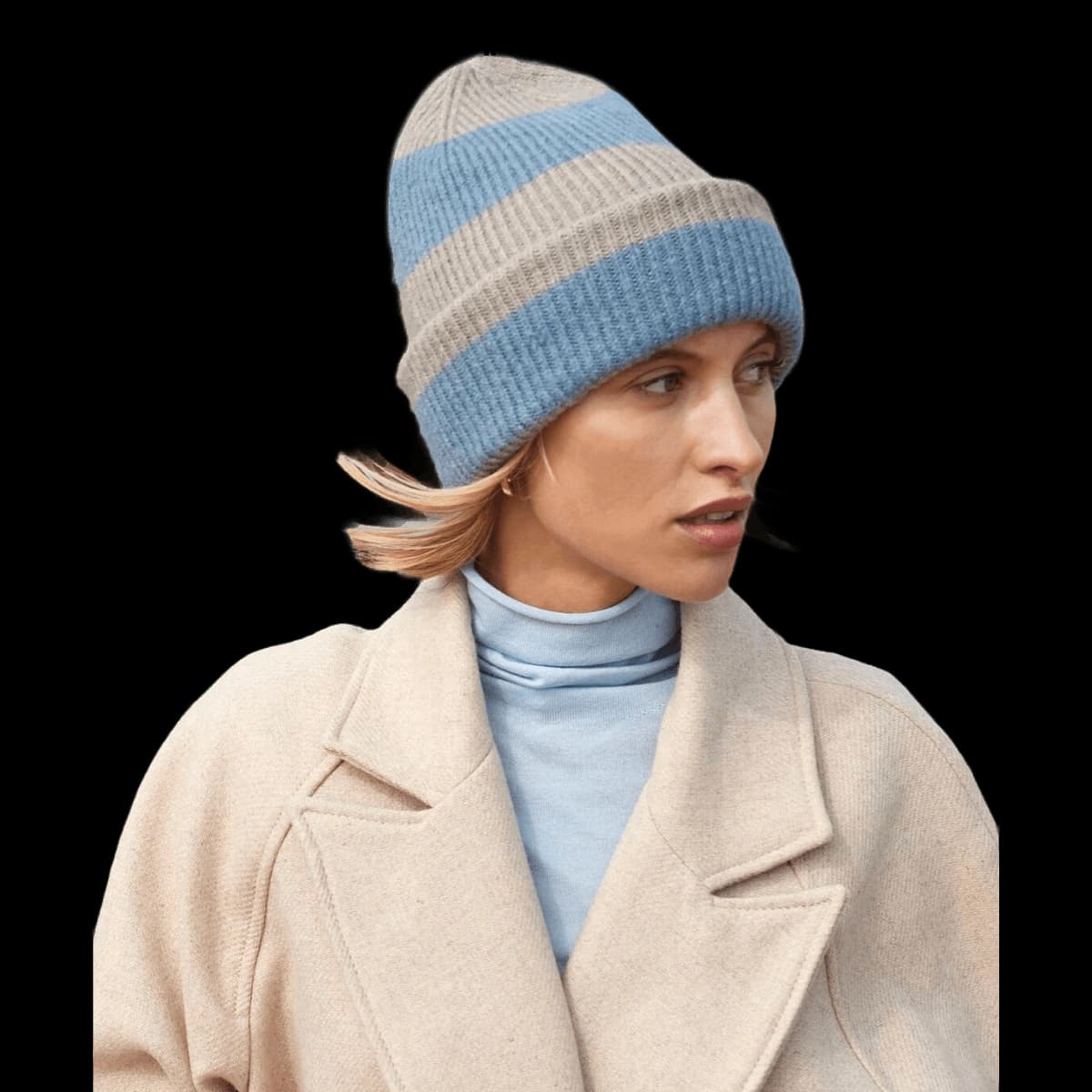 Colour block beanie
