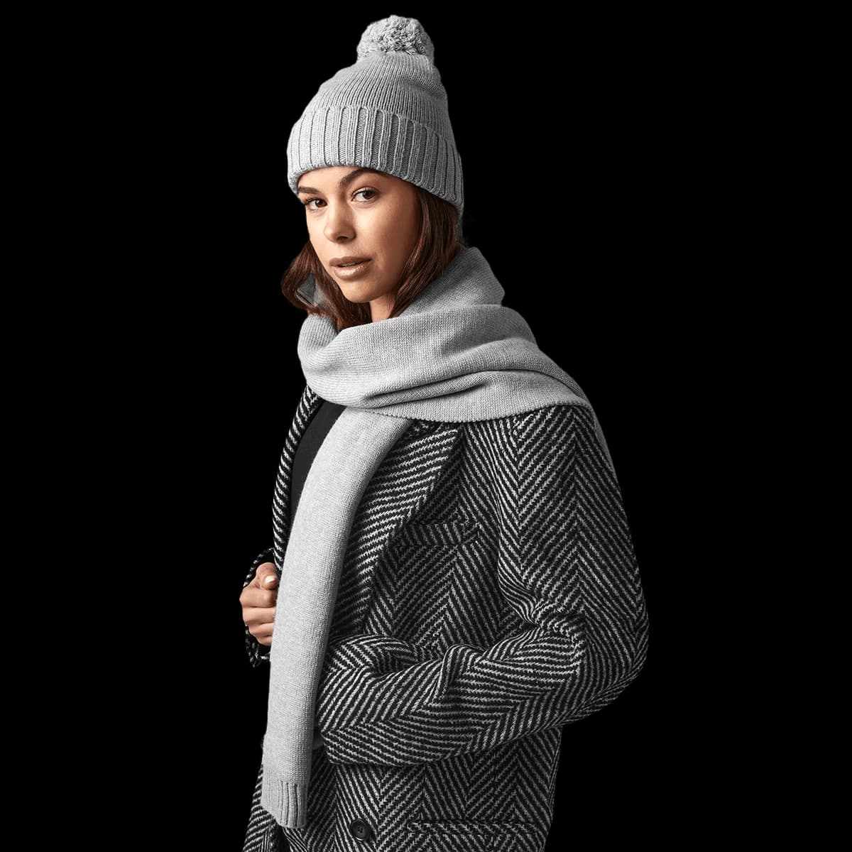 Knitted scarf and beanie gift set