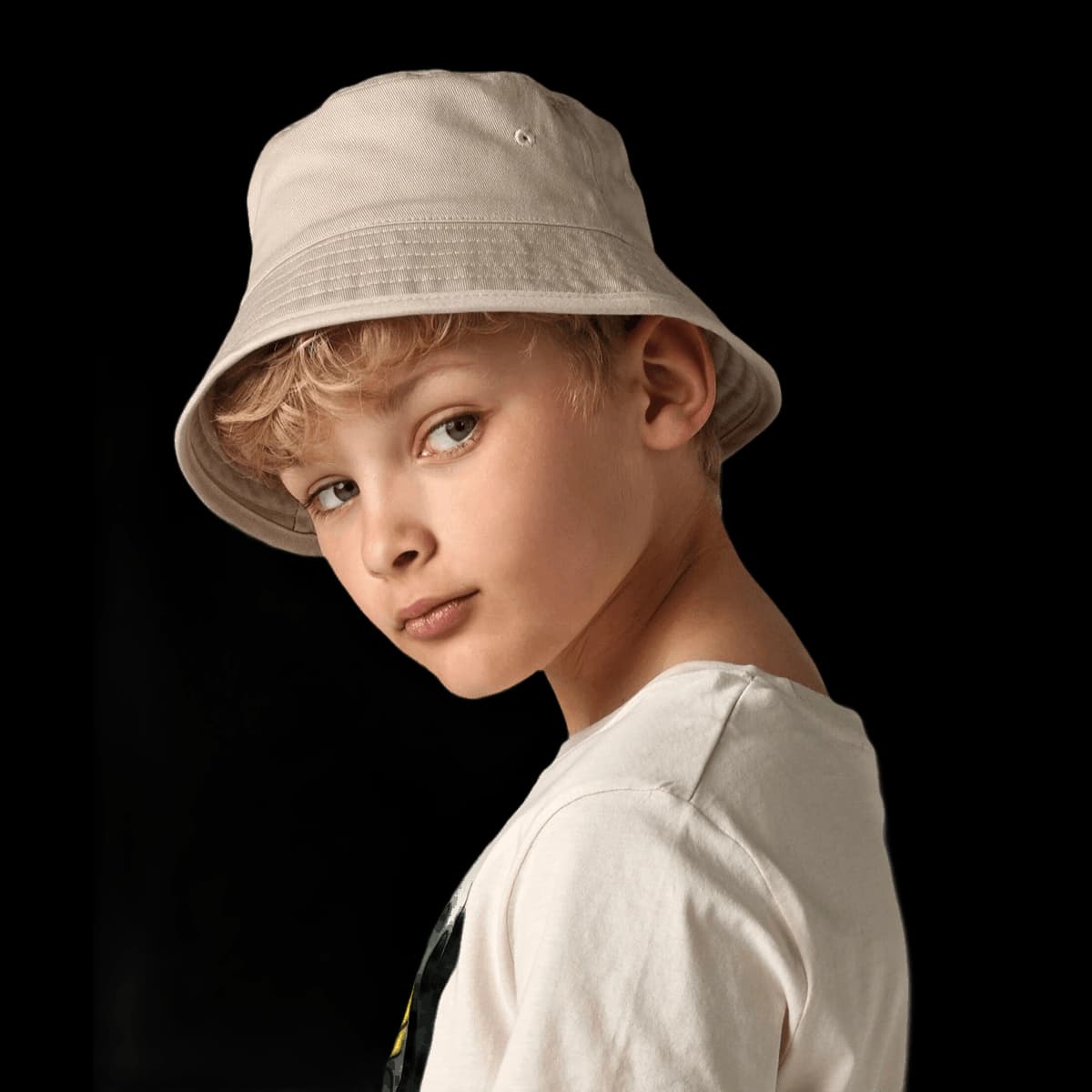 Junior organic cotton bucket hat