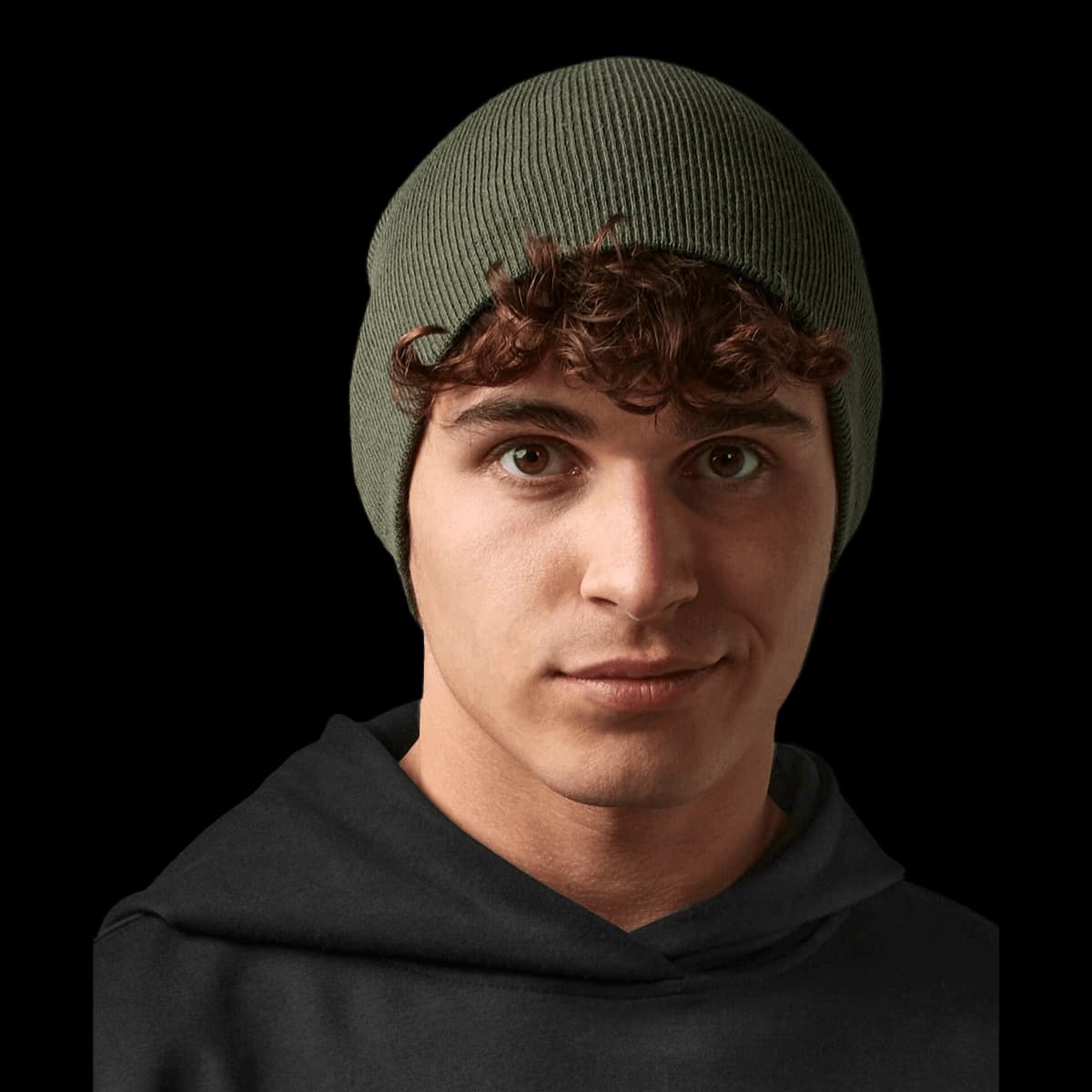 Two-tone pull-on beanie
