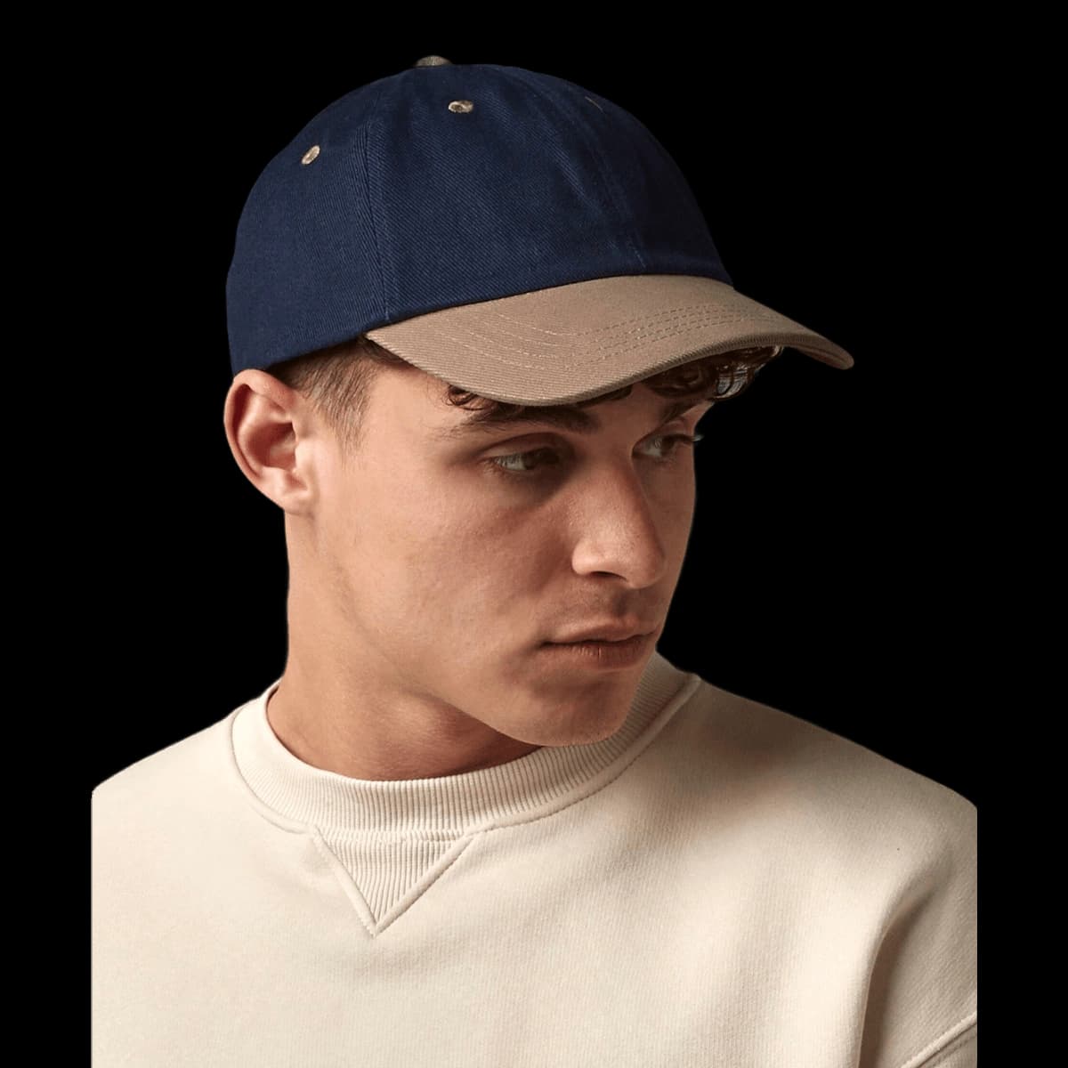 Low-profile heavy brushed cotton cap