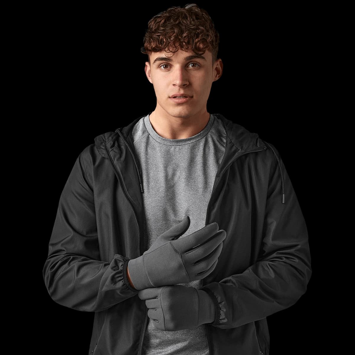 Softshell sports tech gloves
