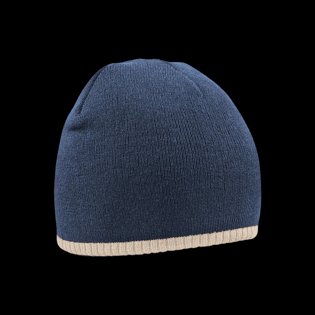 Two-tone pull-on beanie