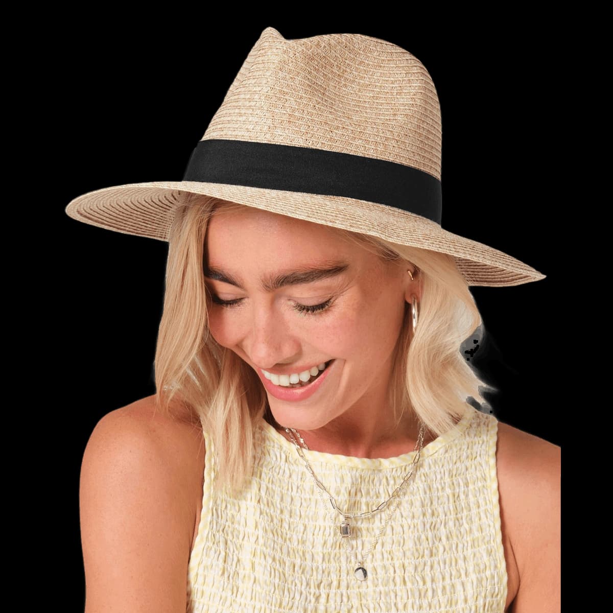 Straw fedora