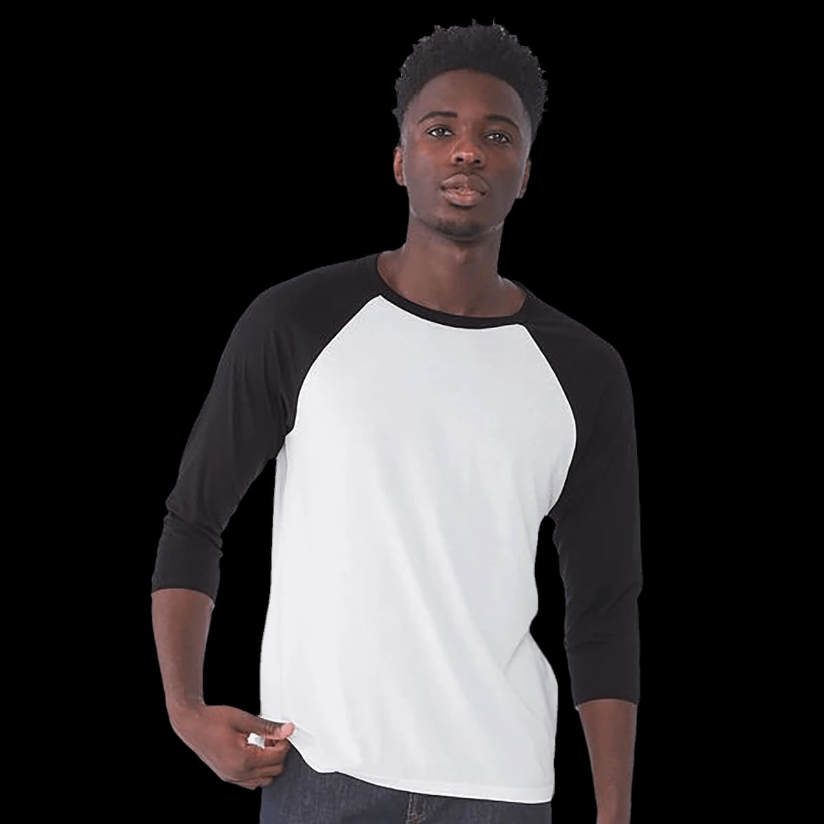 Unisex triblend ¾ sleeve baseball t-shirt