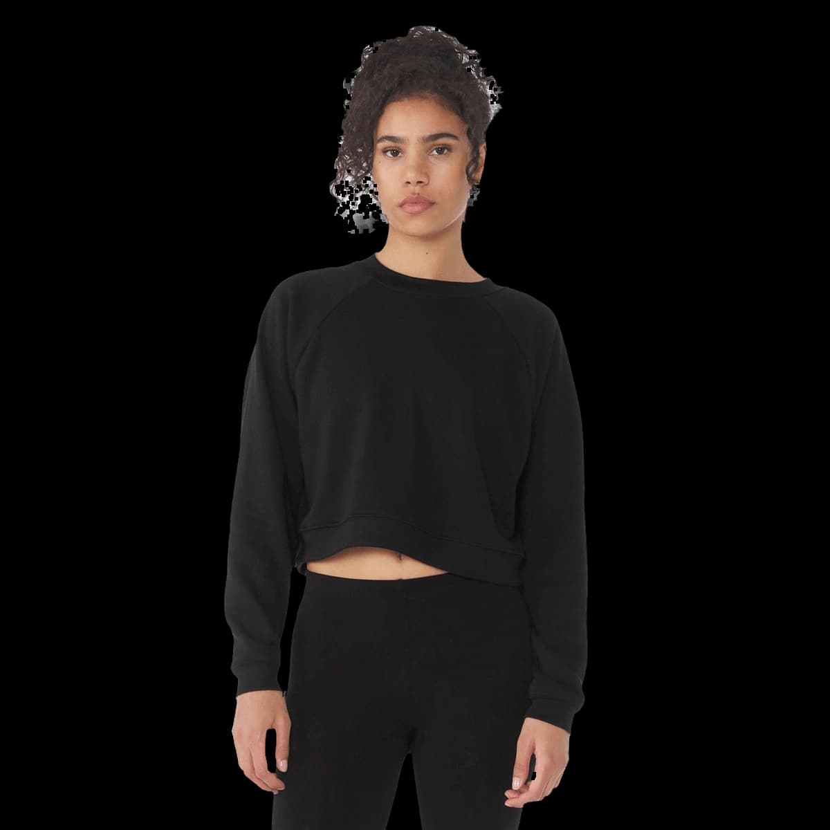 Women's raglan pullover fleece