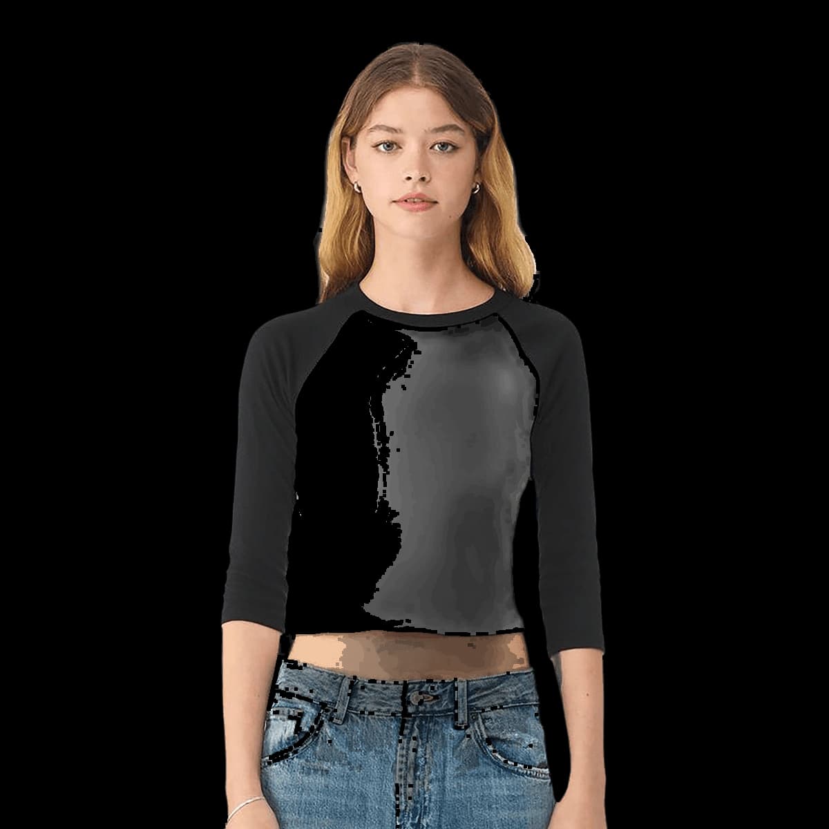 Women’s micro rib 3/4 raglan baby t-shirt