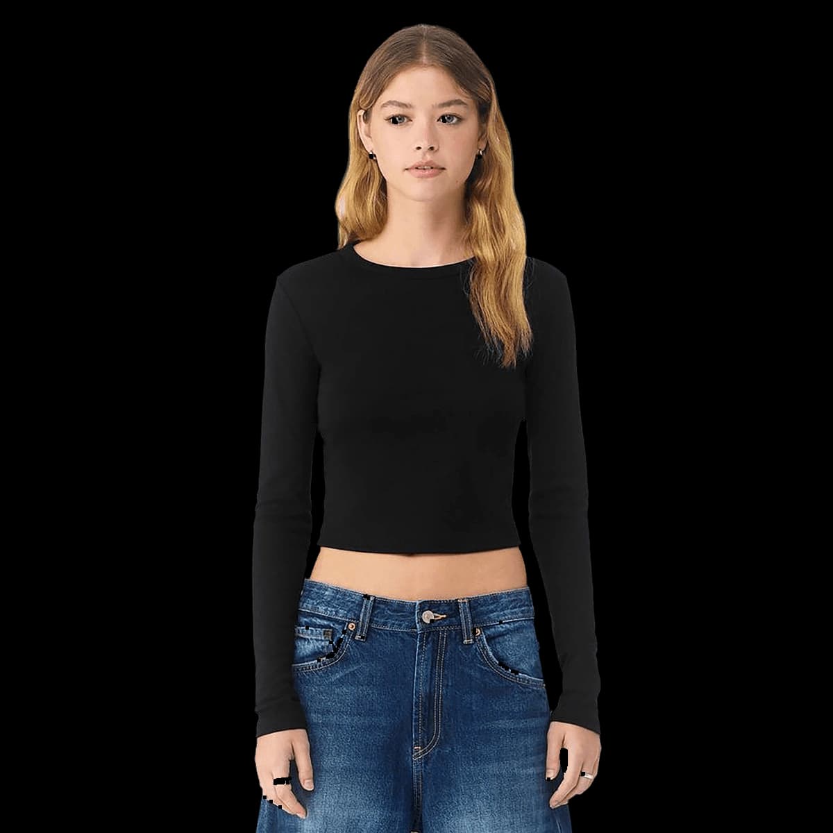 Women’s micro rib long sleeve baby t-shirt