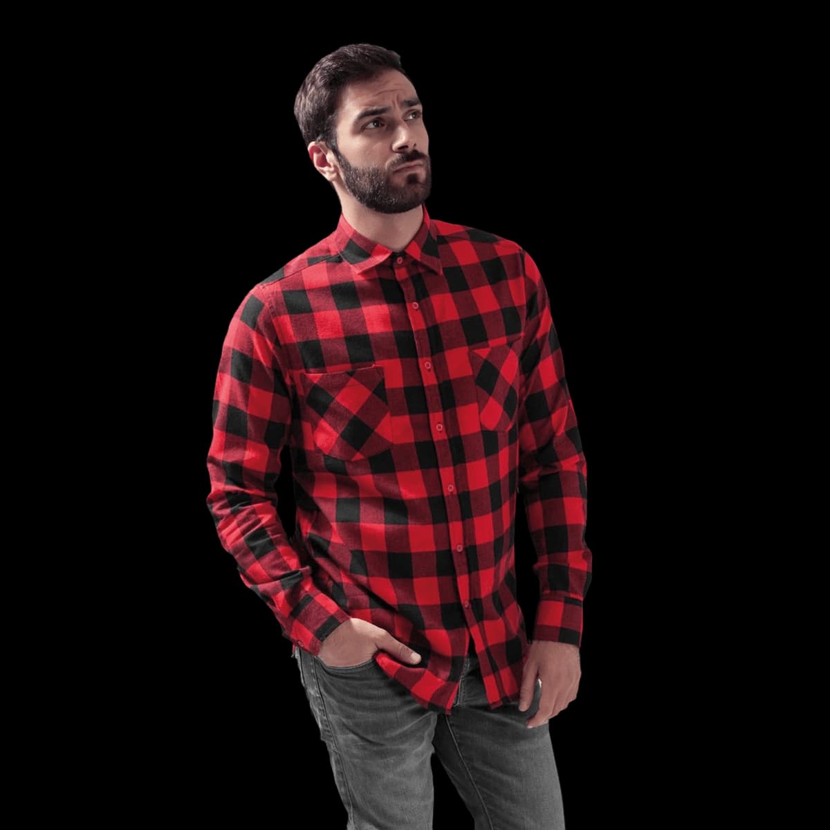 Checked flannel shirt