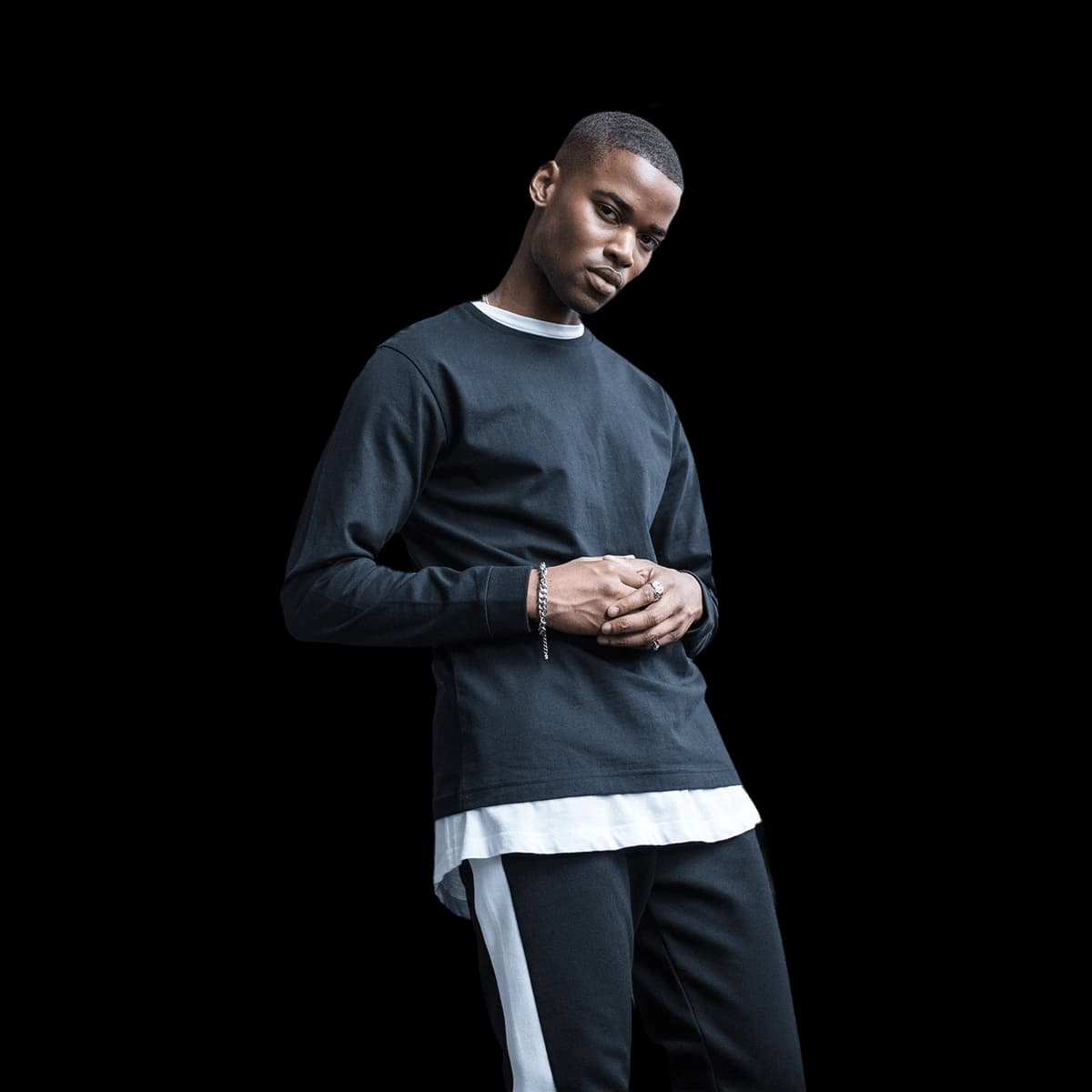 Long sleeve with cuff rib