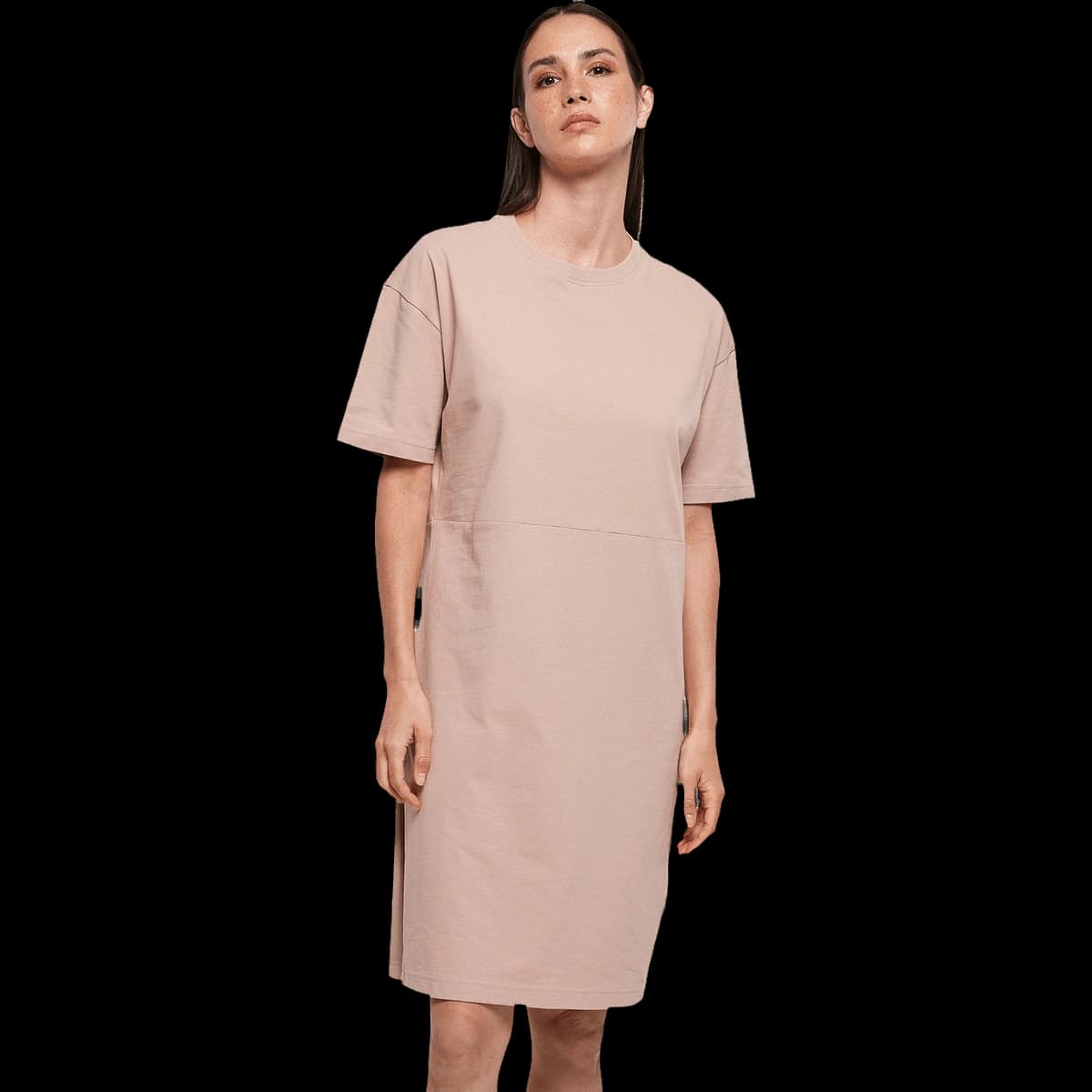 Women's organic oversizes slit tee dress