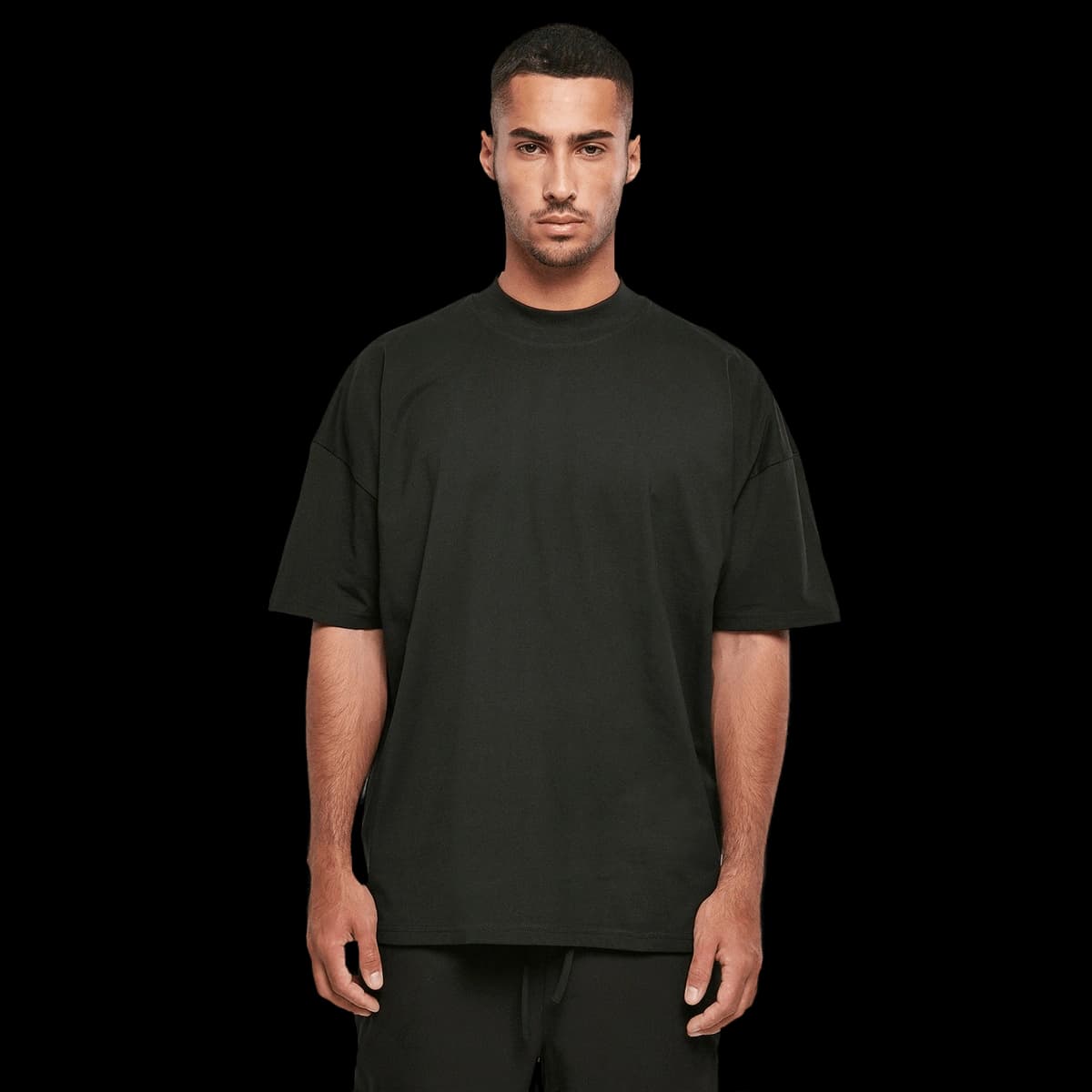 Oversized mock neck tee