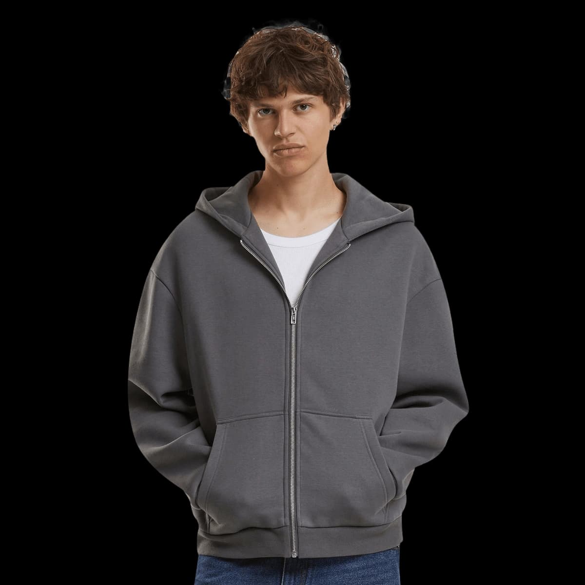 Fluffy zip hoodie
