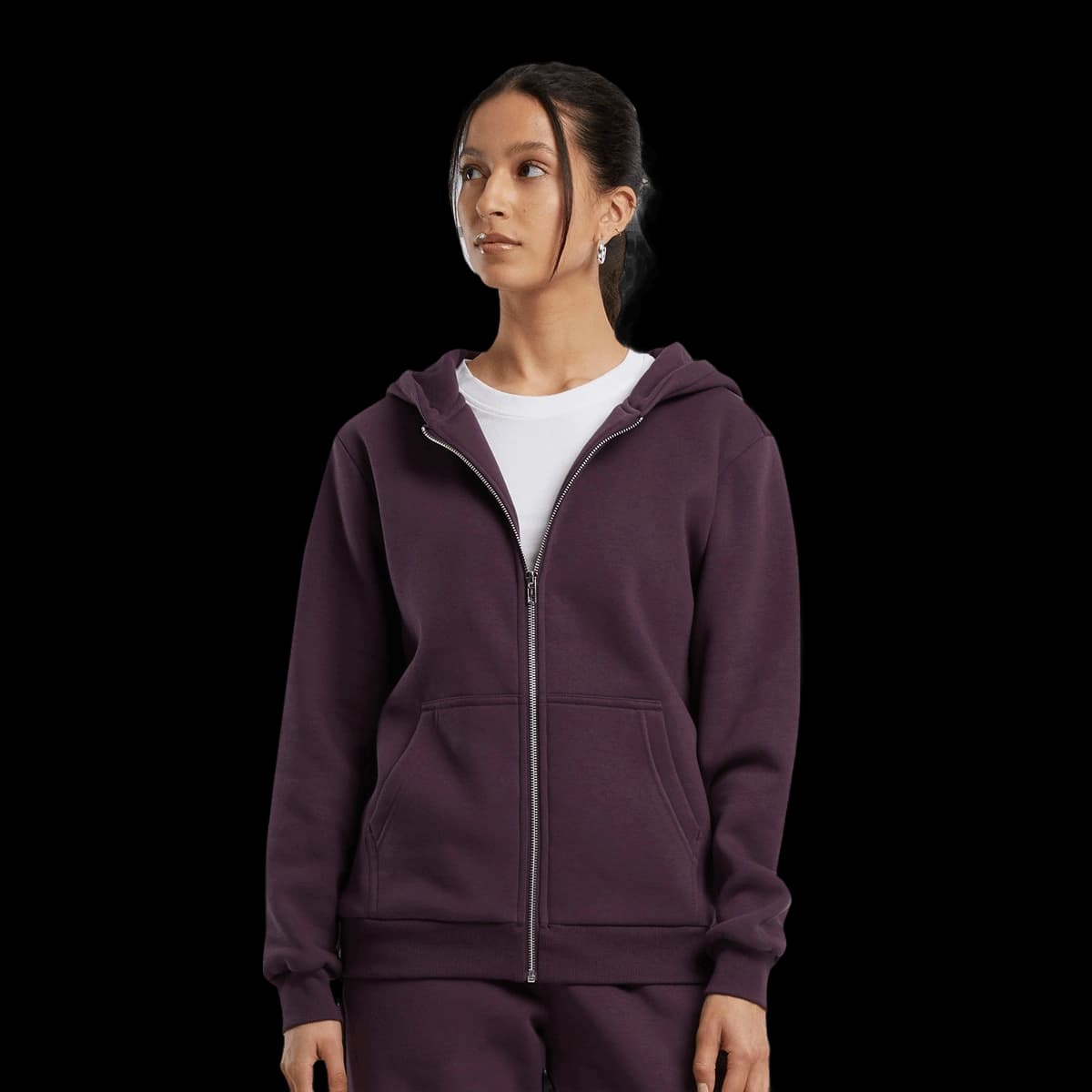 Women’s fluffy zip hoodie