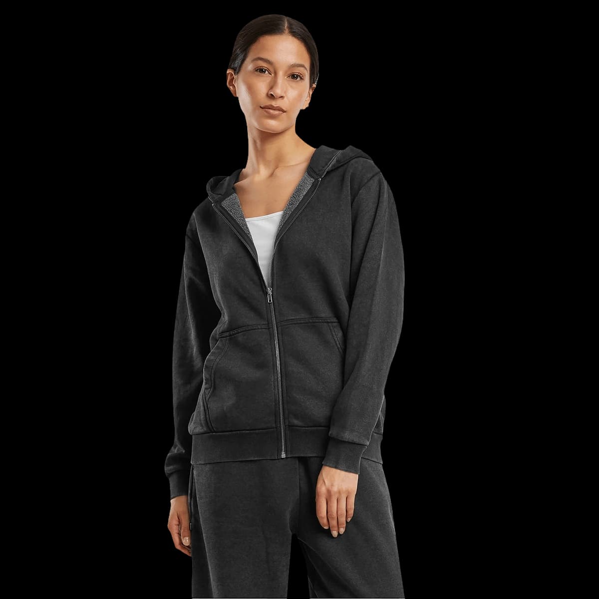 Women’s vintage heavy zip hoodie