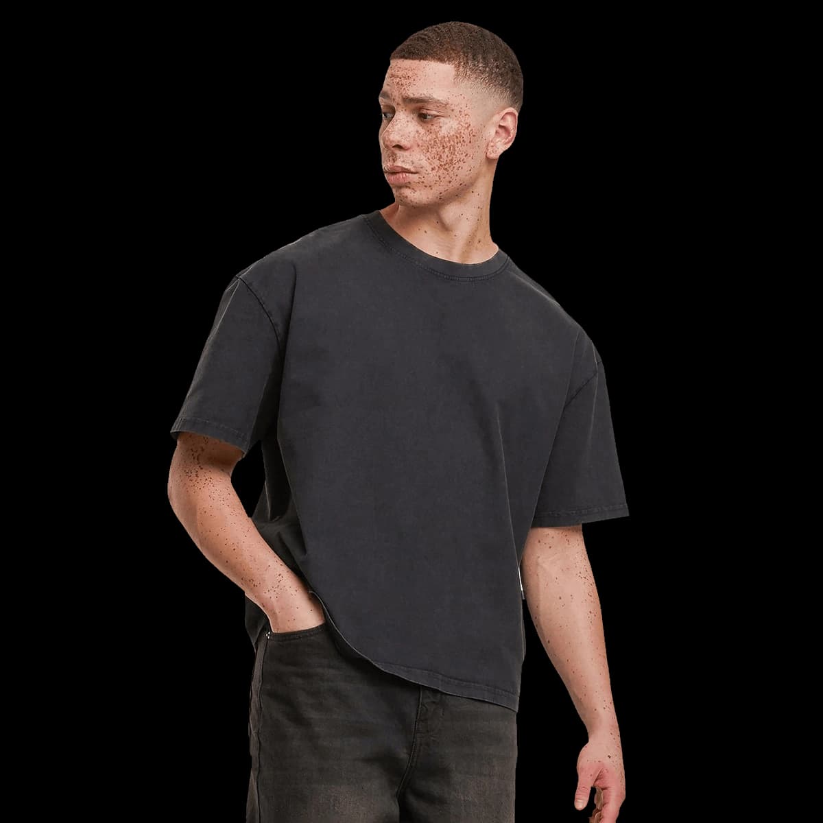 Vintage cropped heavy oversized tee