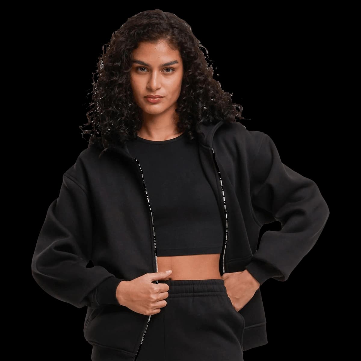Women’s loose-fit zip hoodie