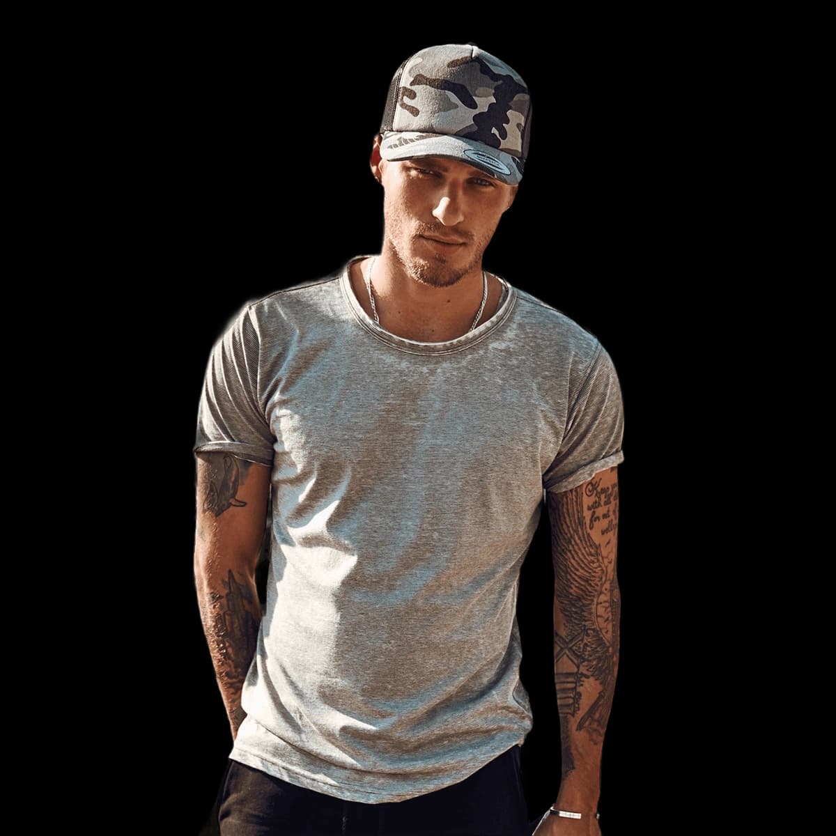 Camo trucker cap (6606C)