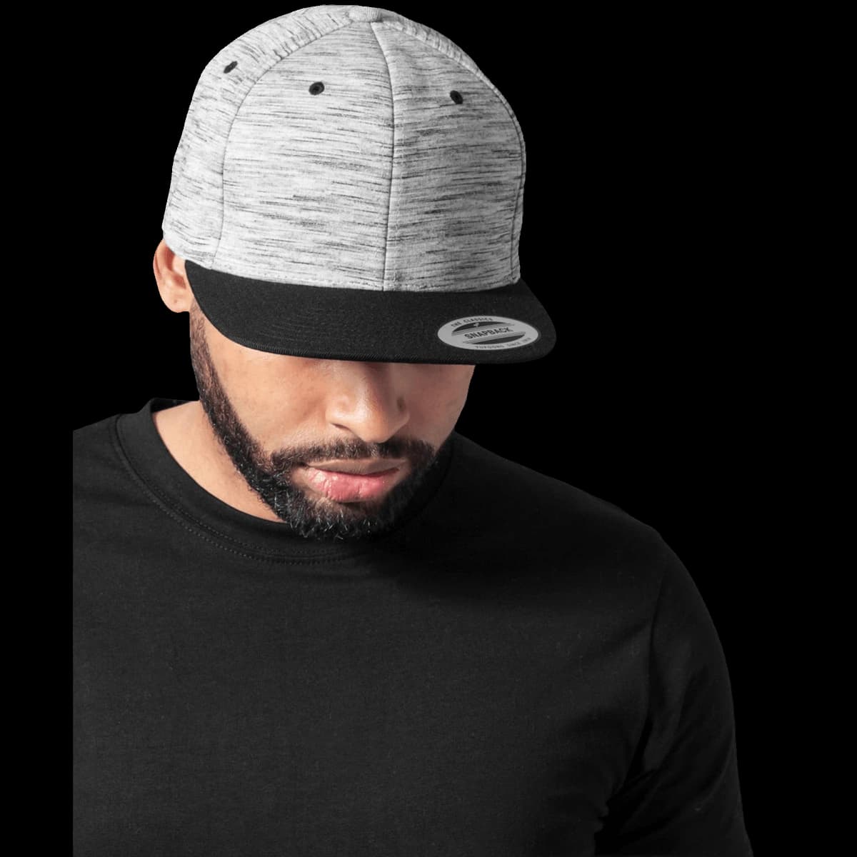 Stripes melange crown snapback (6089SC)