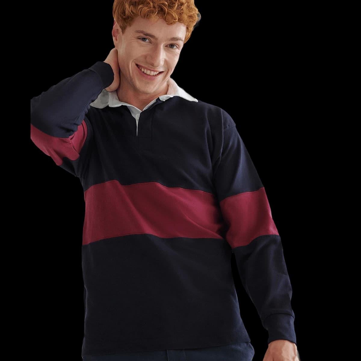 Panelled rugby shirt