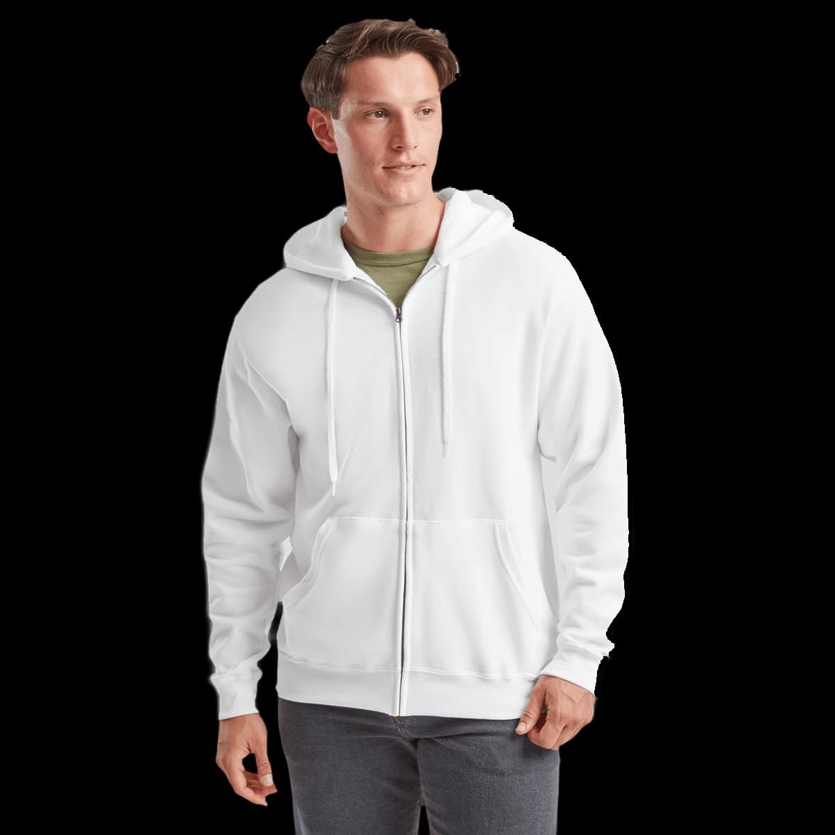 Classic 80/20 hooded sweatshirt jacket