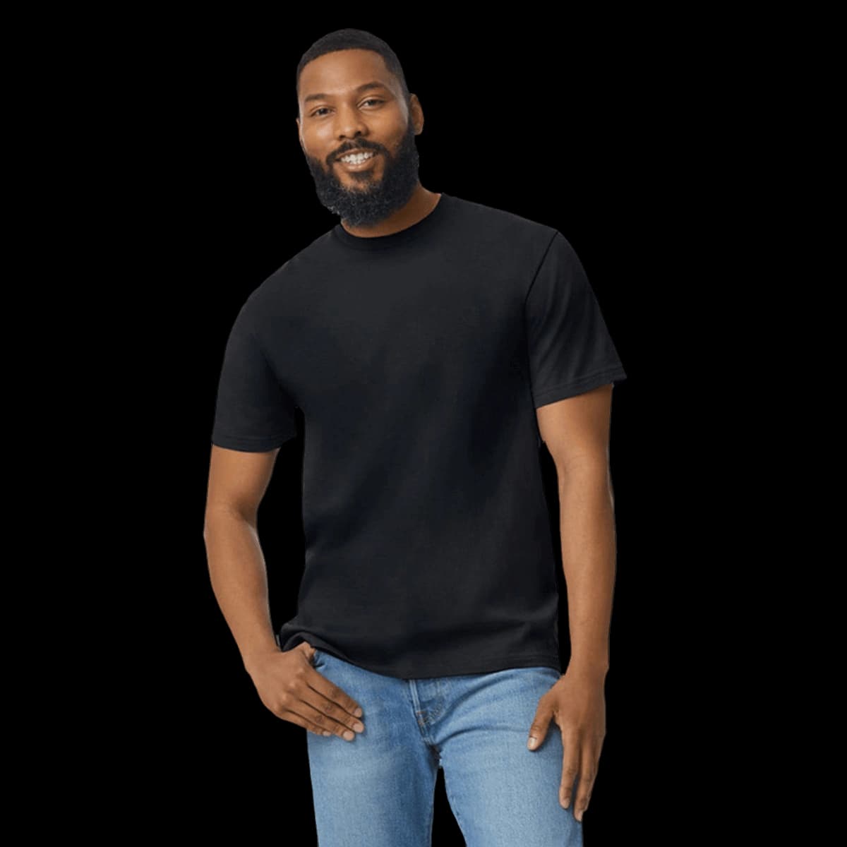 Softstyle™ midweight adult no-label enzyme wash t-shirt