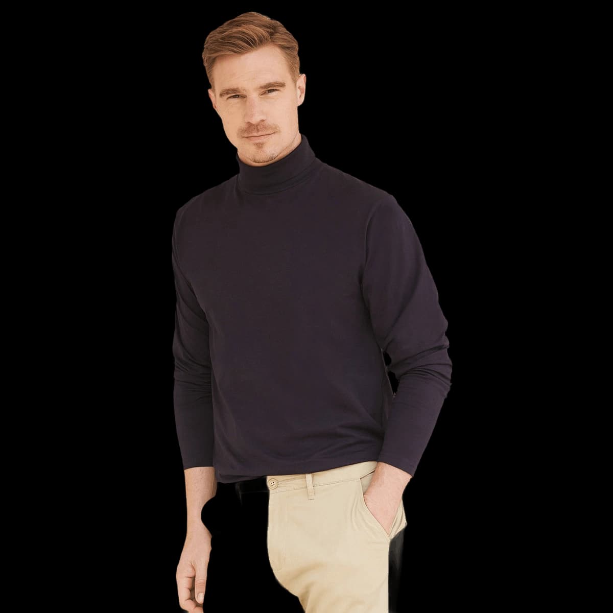 Long sleeve roll neck top
